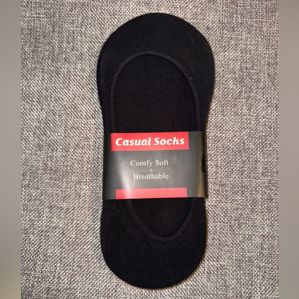Two Pair Women’s Black No-Show Liner Socks OS